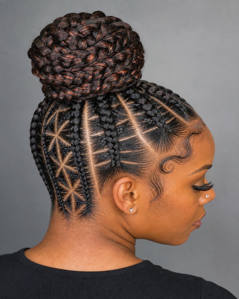 Feed-in en chignon haut